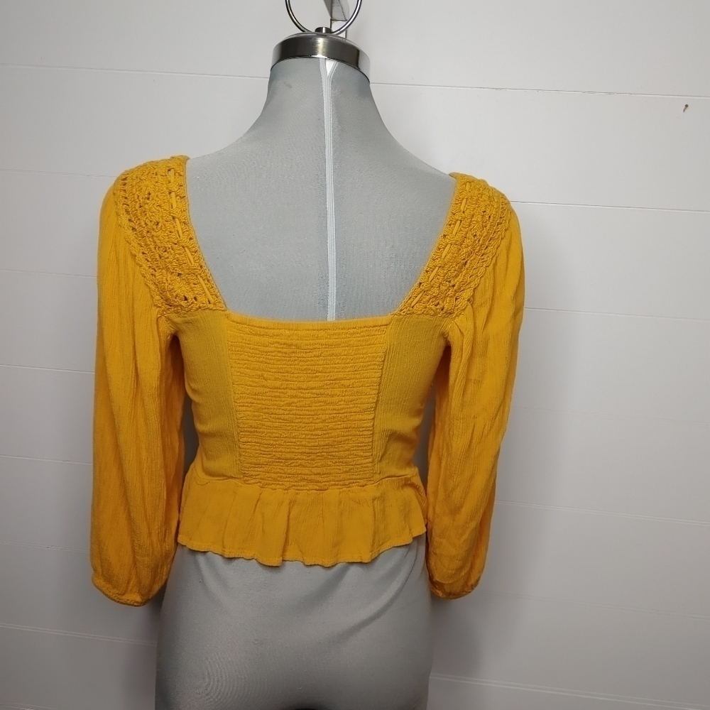 Aeo boho crochet cropped top S - Picture 6 of 11